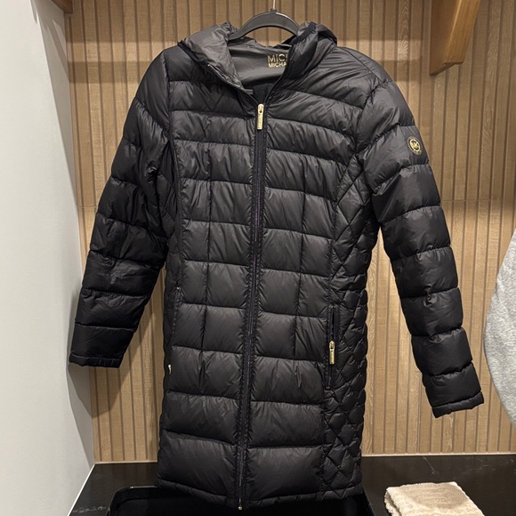 Michael Kors Jackets & Blazers - Michael Kors Quilted Black Coat with Gold Details